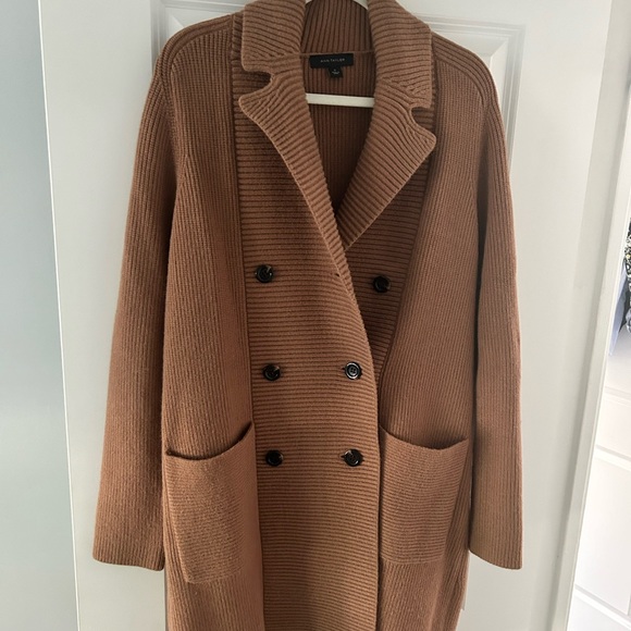 Ann Taylor Camel Sweater Jacket Size Medium - Picture 1 of 5
